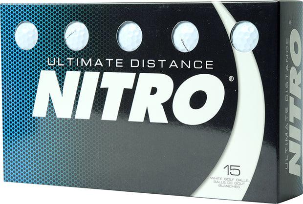 Custom Nitro Ultimate Distance Golf Balls 15 Ball Pack One Dozen